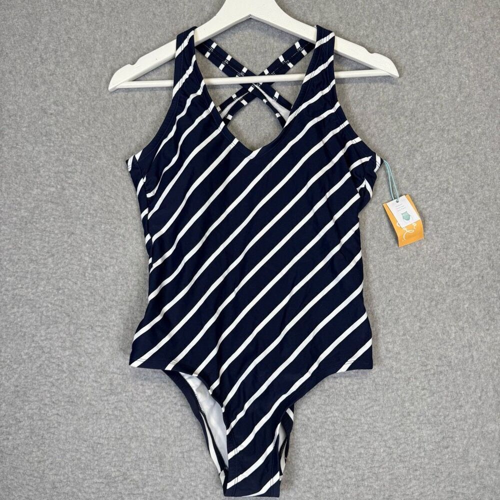 Brand New Kona Soul X Target Womens Medium Navy Blue One Piece Swimsuit Swimwear